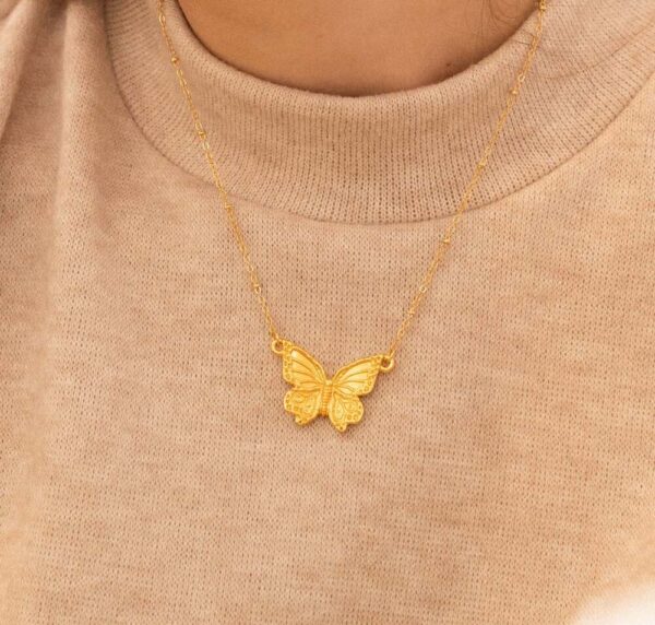 Butterfly Pendant Necklace - Image 2