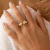 Heart Ring with Crystals - Image 2