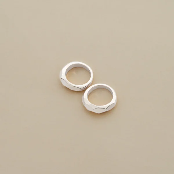 Set of Rings X2 Crack Silver
