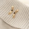 Dots Stud Earrings Black - Image 2