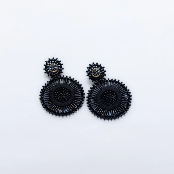 Woven Earrings Black