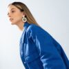 Hexagon Earrings Blue - Image 2
