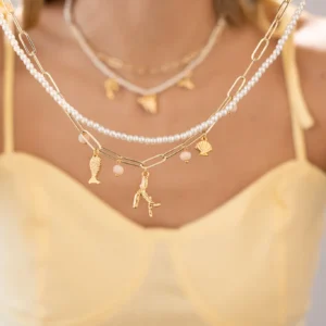 Coral Pearl Necklace