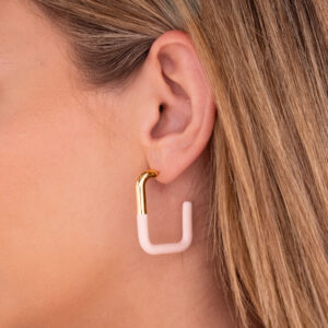 Square Hoops Nude