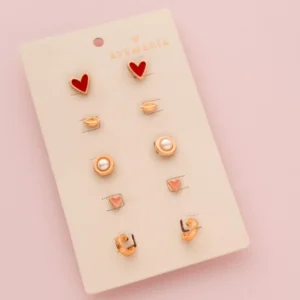 Set of 5 Small Earrings