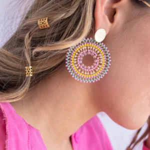 Pink Beads Earrings