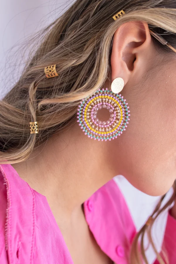 Pink Beads Earrings