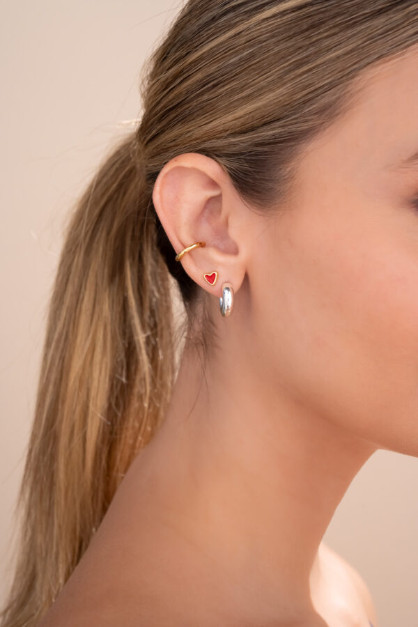Ear Party Small Red Heart