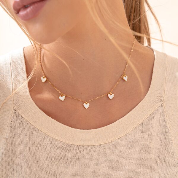 Multi Heart Chain Beige