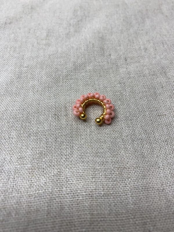 Salmon Woven Ear Cuff