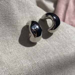 Silver Chunky Irregulars Hoops