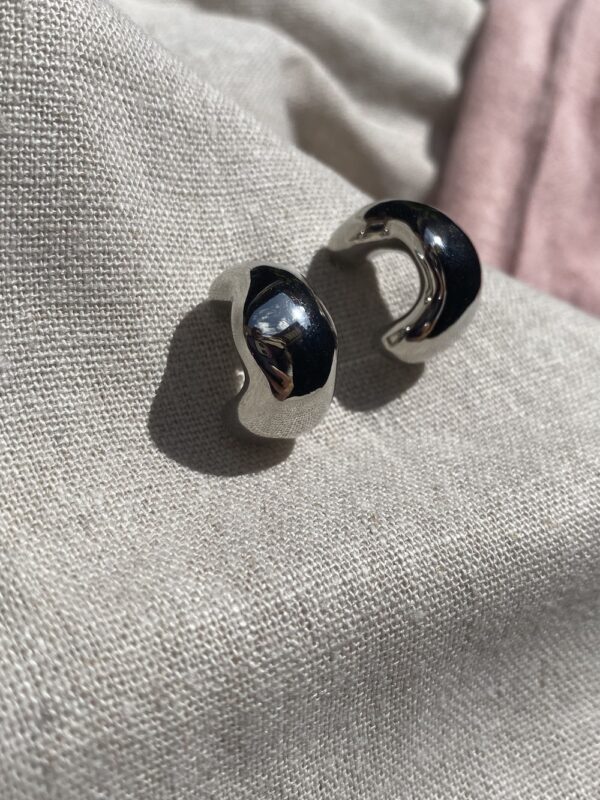 Silver Chunky Irregulars Hoops