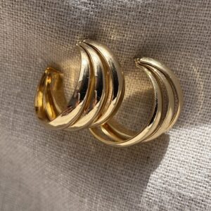 Golden Tri-Hoops